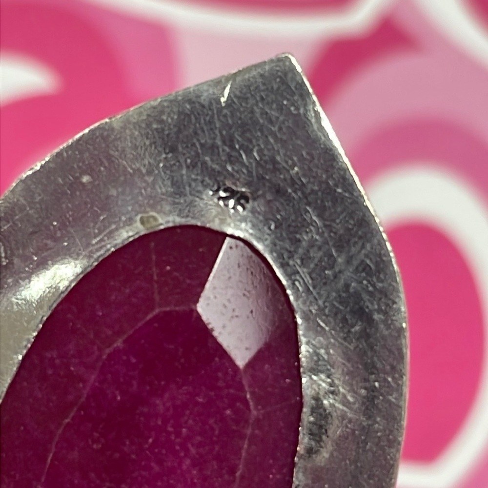 Silver Ruby Necklace - image 8